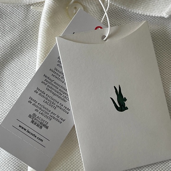 NEW Lacoste Save Our Species Limited Edition Condor Medium White Polo Shirt - Picture 7 of 8